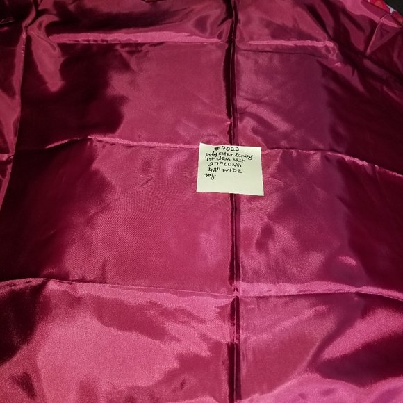 #7021 New Dark Red Polyester Lining Cut of Fabric. Beautiful fabric. - Picture 3 of 3
